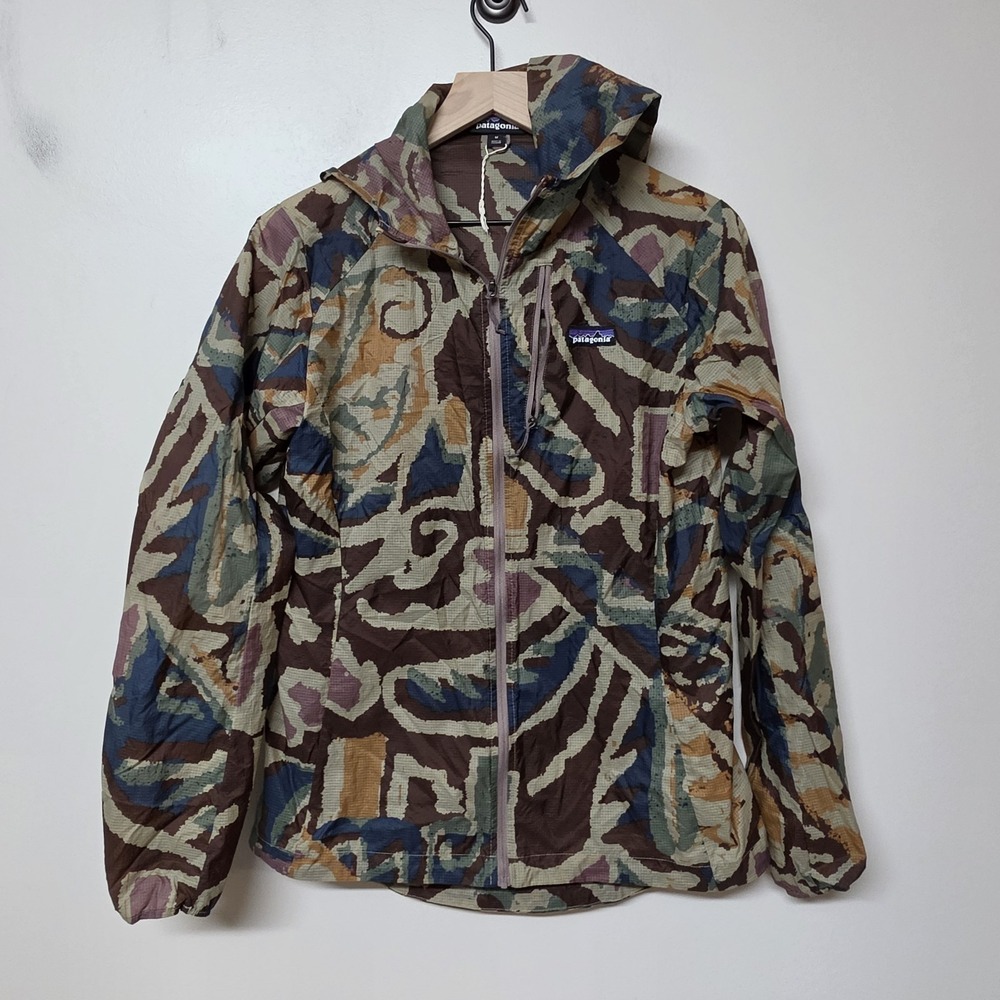 Patagonia Houdini Jacket Women's Medium Thriving Planet Hooded Ultralight RARE